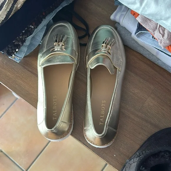 Talbots Gold Loafers for Women - Picture 2 of 6